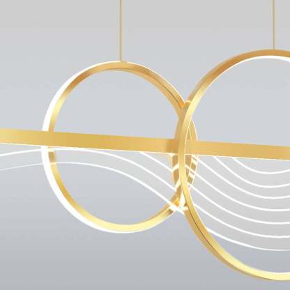 Nordic Butterfly Round Linear Island LED Chandelier
