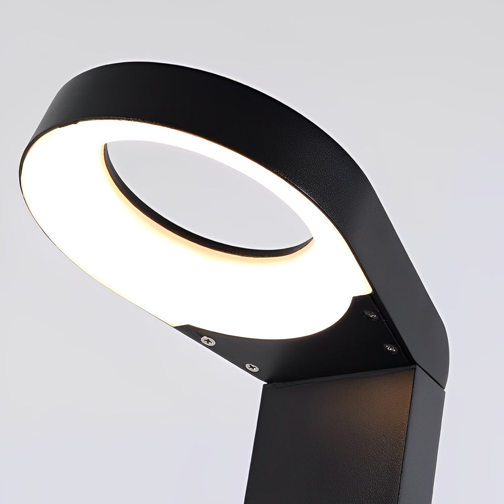 Minimalist Aluminum Waterproof LED Black Modern Lawn Lamp Outdoor Lights-Lighom