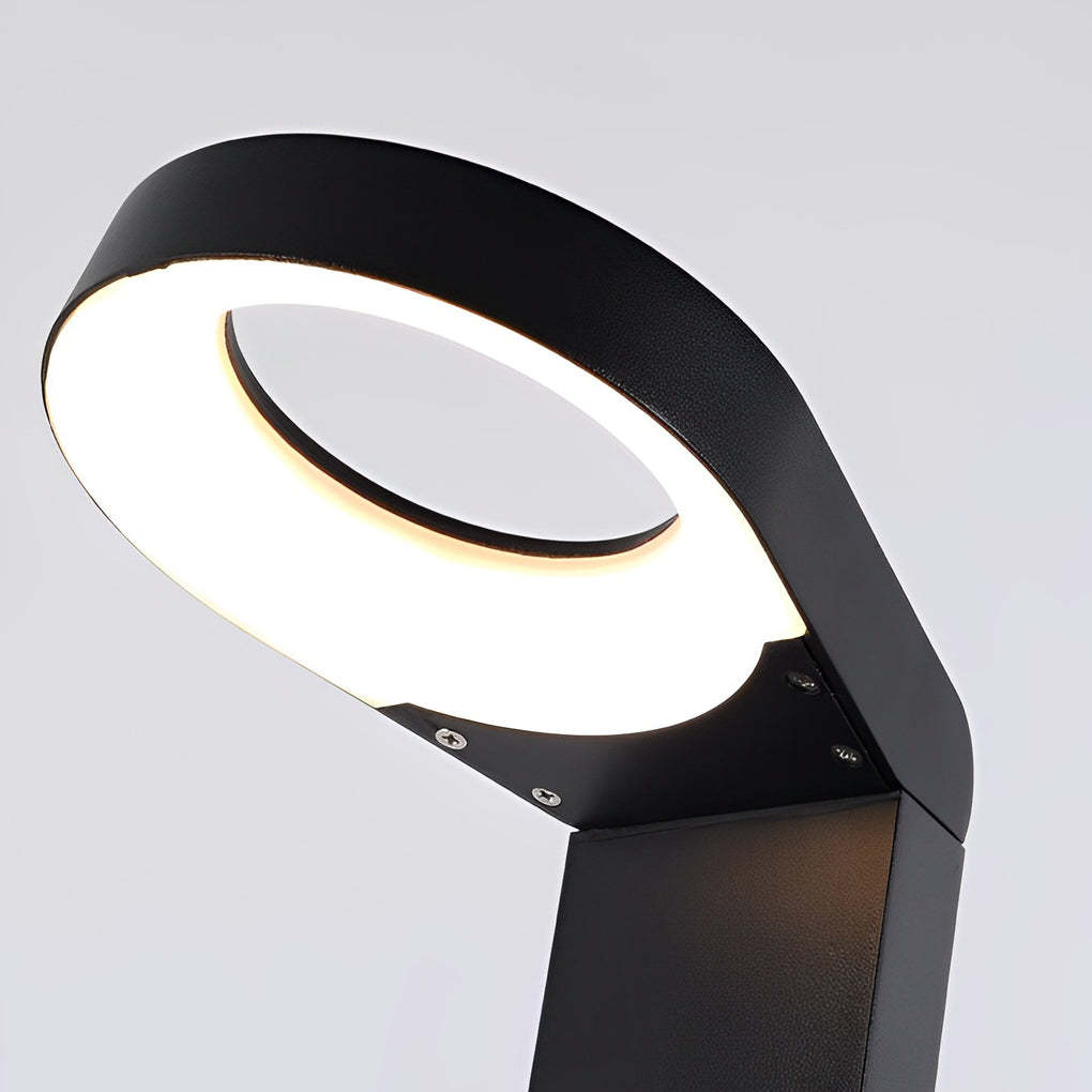 Minimalist Aluminum Waterproof LED Black Modern Lawn Lamp Outdoor Lights-Lighom