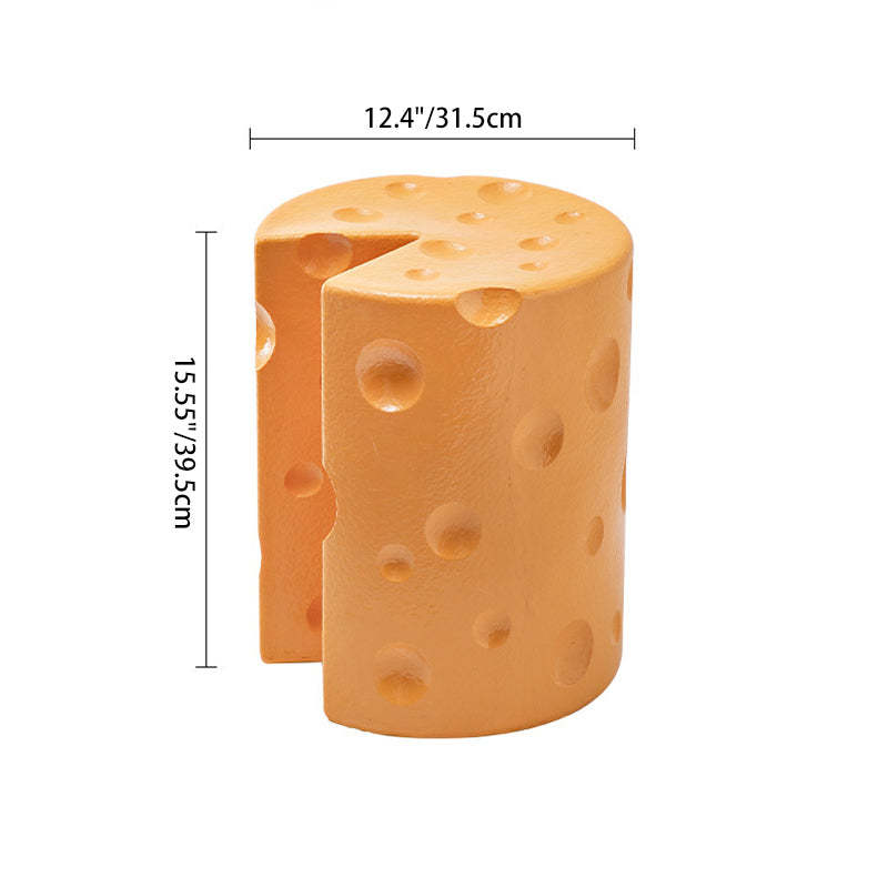 Contemporary Kids Cheese Resin Side Table