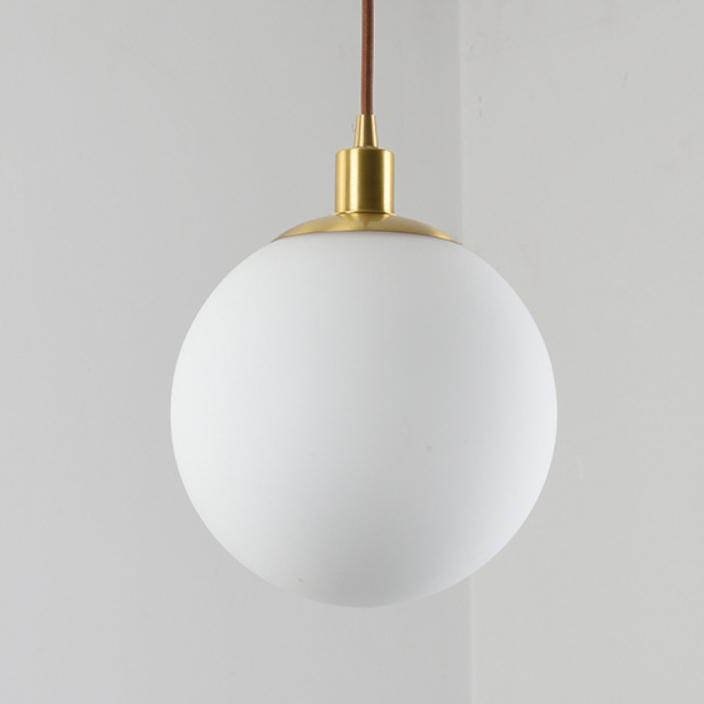 Nordic Minimalist Milky Glass Ball Pendant Light