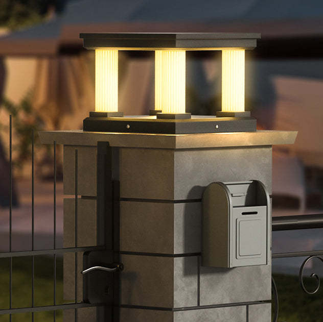 Lighom square stainless steel outdoor column light for patio