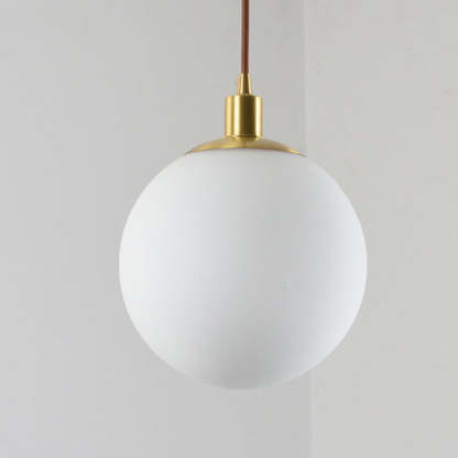 Nordic Minimalist White Orb Pendant Light