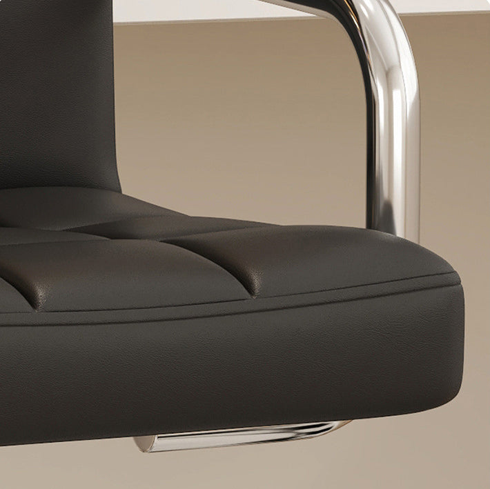 Modern Leather Steel Lattice Swivel Desk Chair