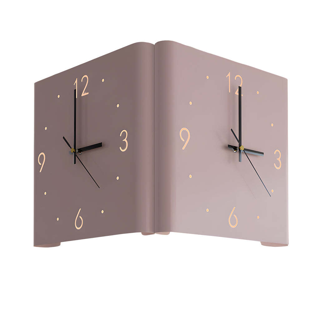 Square Metal Silent Backlit LED Corner Wall Clock Modern Wall Decor-Lighom