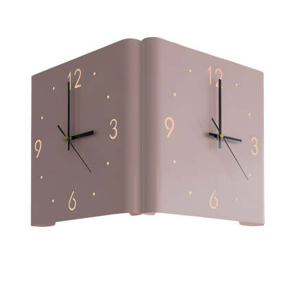 Square Metal Silent Backlit LED Corner Wall Clock Modern Wall Decor-Lighom