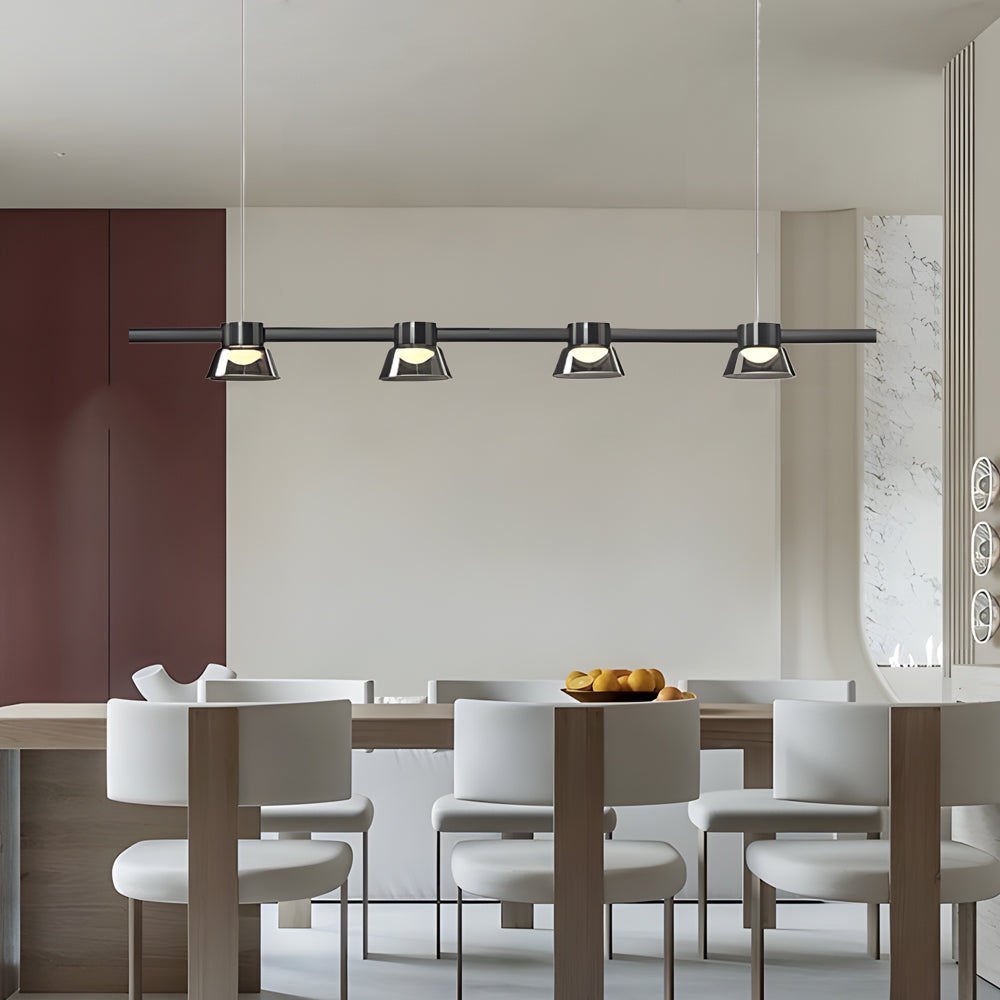 Ring LED Smoke Gray Glass Shade Pendant