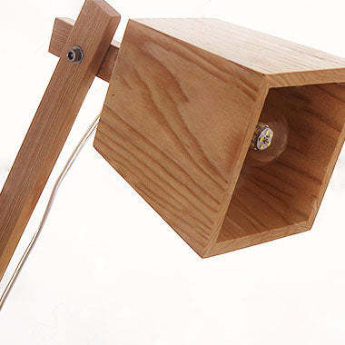 Japanese Solid Wood Trapezoidal Adjustable Lamp