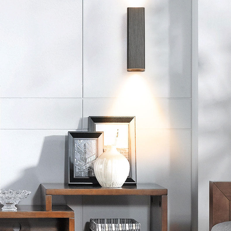 Nordic Brushed Aluminum Rectangular LED Wall Sconce