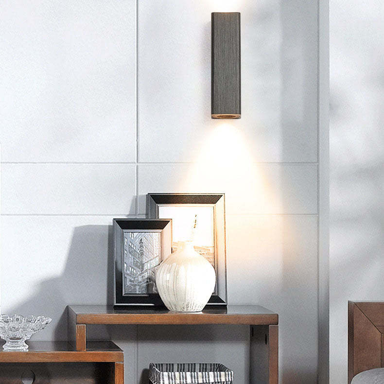 Nordic Brushed Aluminum Rectangular LED Wall Sconce