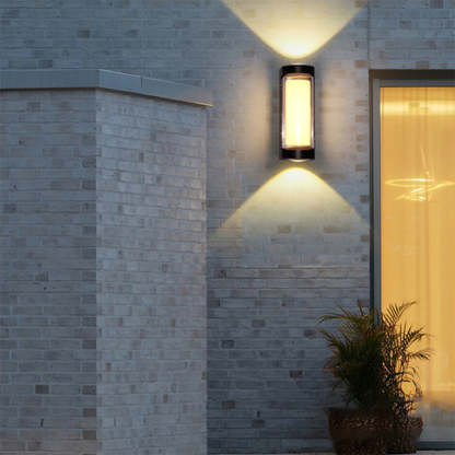 Sleek Dual-Directional Outdoor Wall Light with Modern Arc & Rectangular Designs-Lighom
