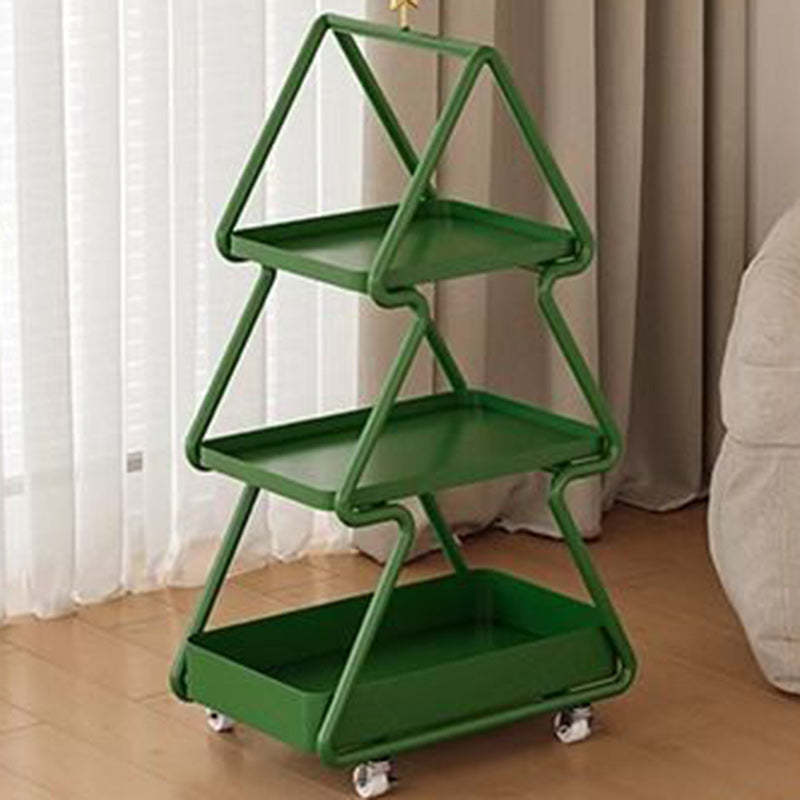 Modern Art Deco Christmas Tree Glass Side Table 3-Tier