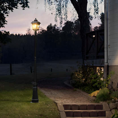 Retro Minimalist LED Waterproof European Style Garden Lamp Post Lights-Lighom