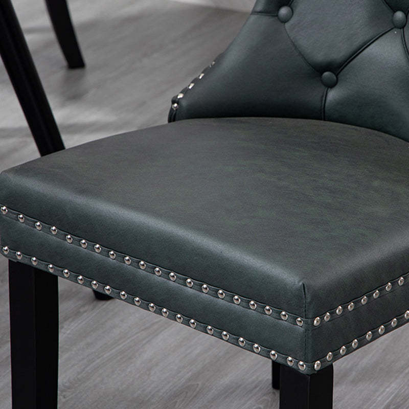 European Fabric Upholstered Tufted Dining Chair