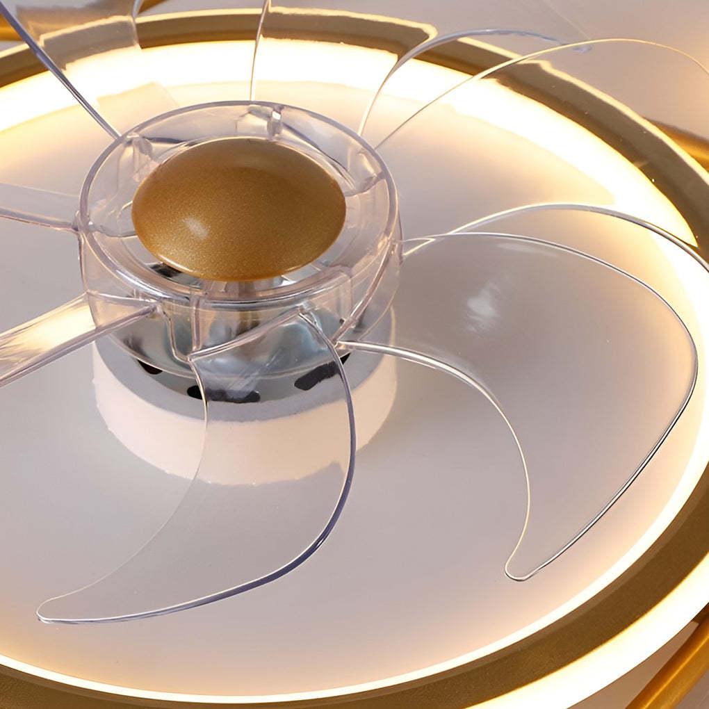 Intelligent Mute Stepless Dimming LED Nordic Fan