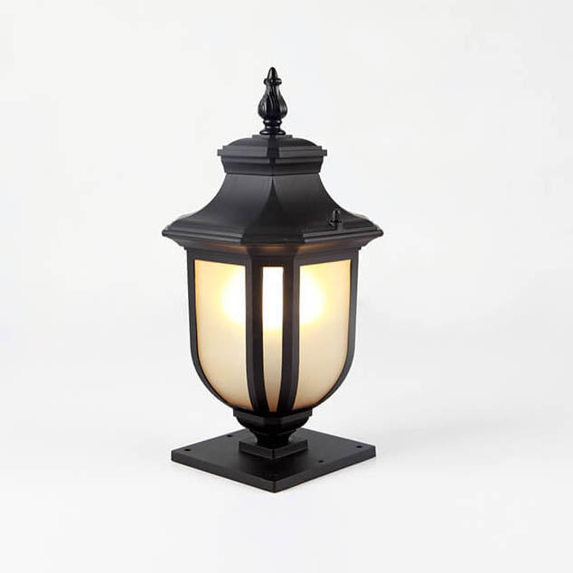 European Vintage Glass Aluminum Cage Outdoor Landscape Light