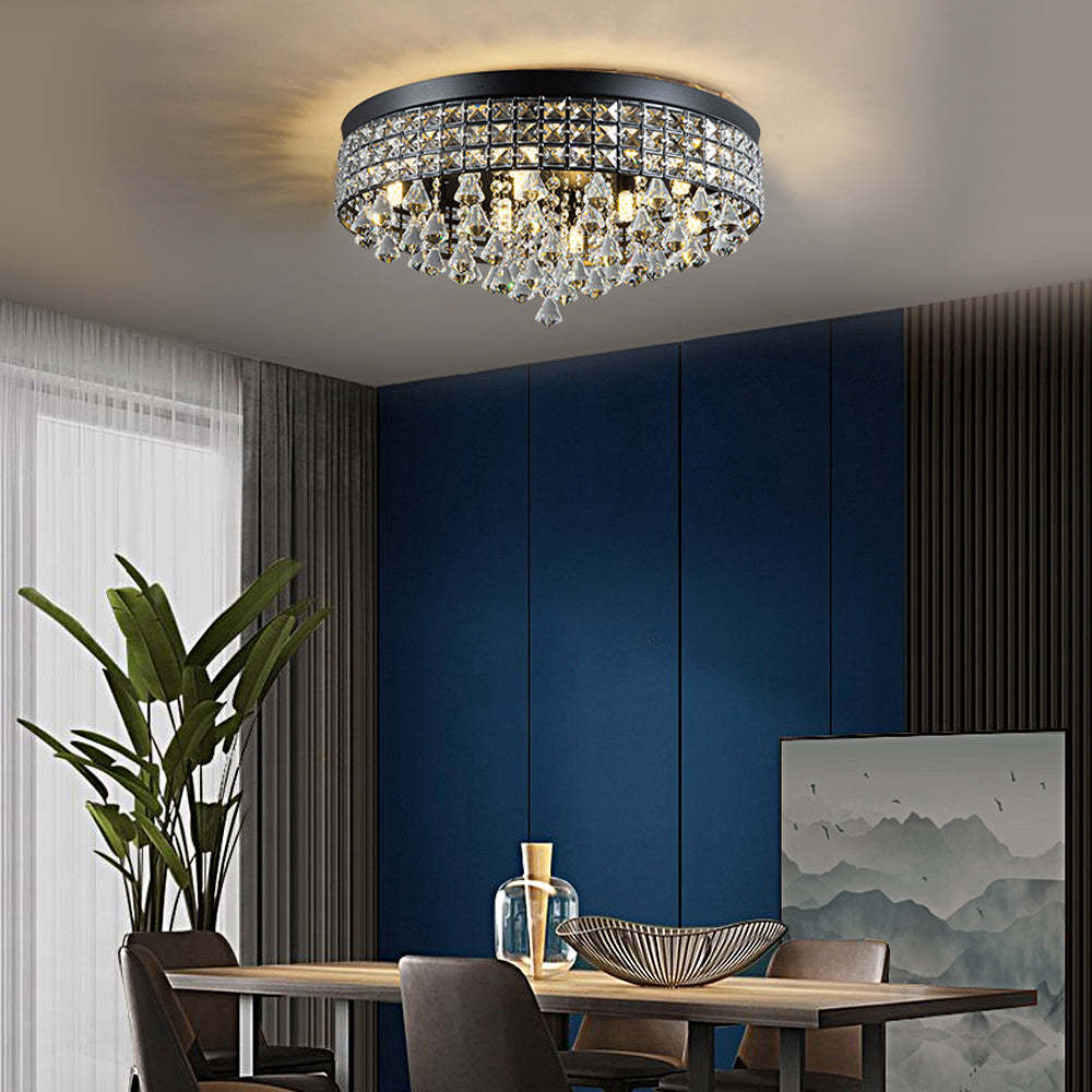 Round Crystal Pendant LED Ceiling Light