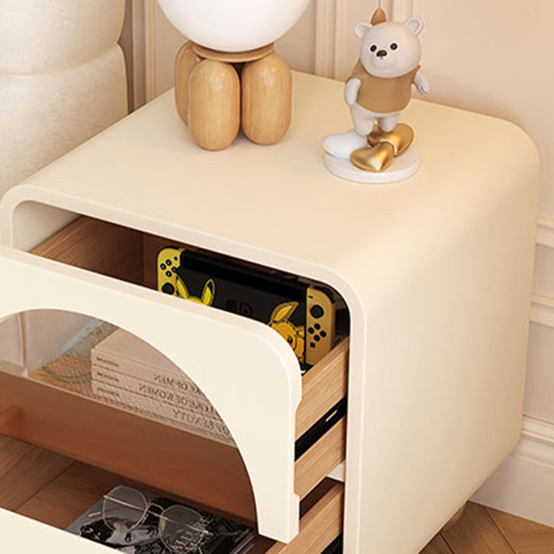 Nordic Cubic Engineered Wood 2-Drawer Side Table