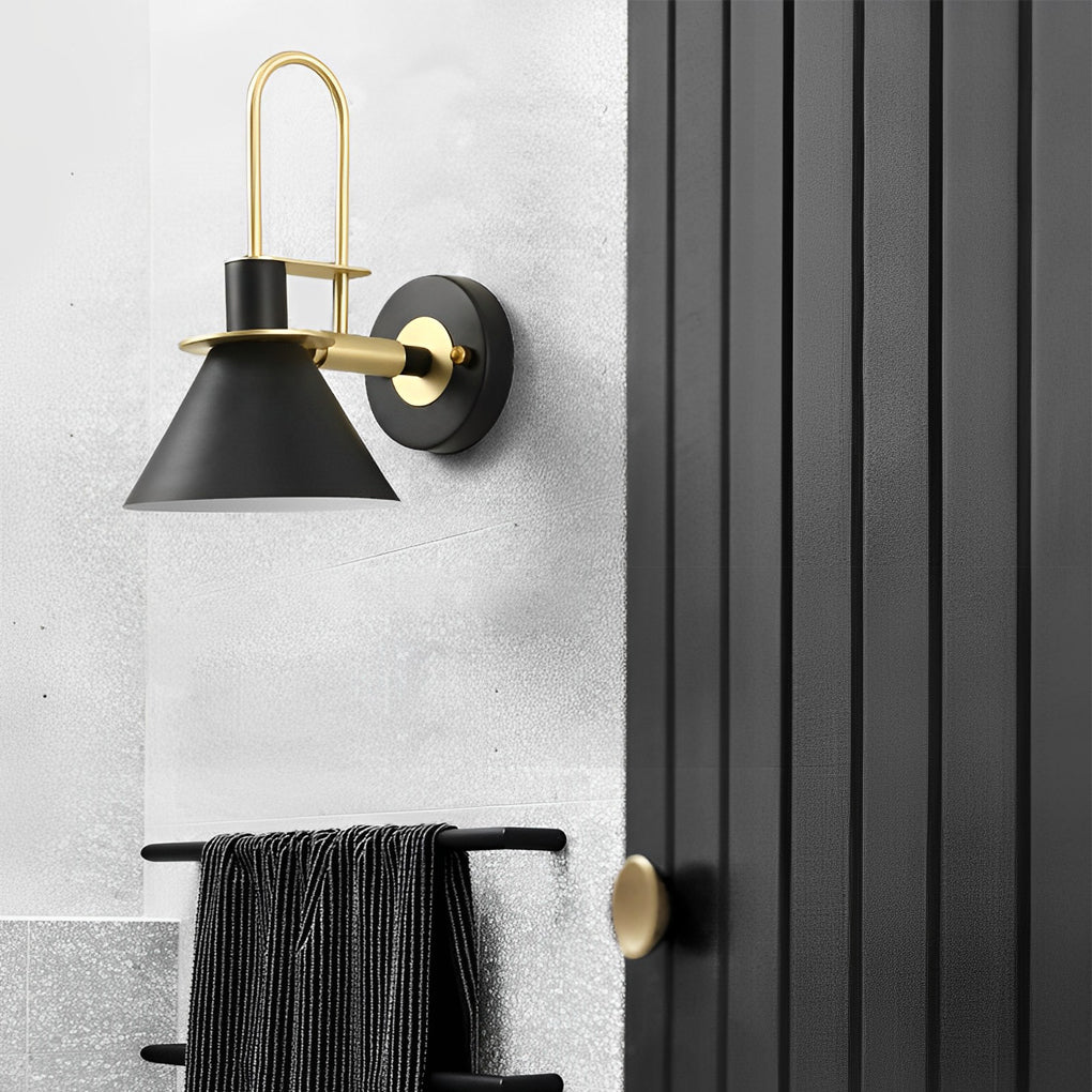 Black iron horn wall sconces - modern — Matte Black