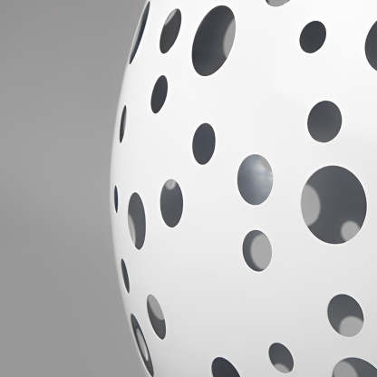 Waterproof Round Metal Hollow White Modern Outdoor Lanterns Lawn Lamp-Lighom