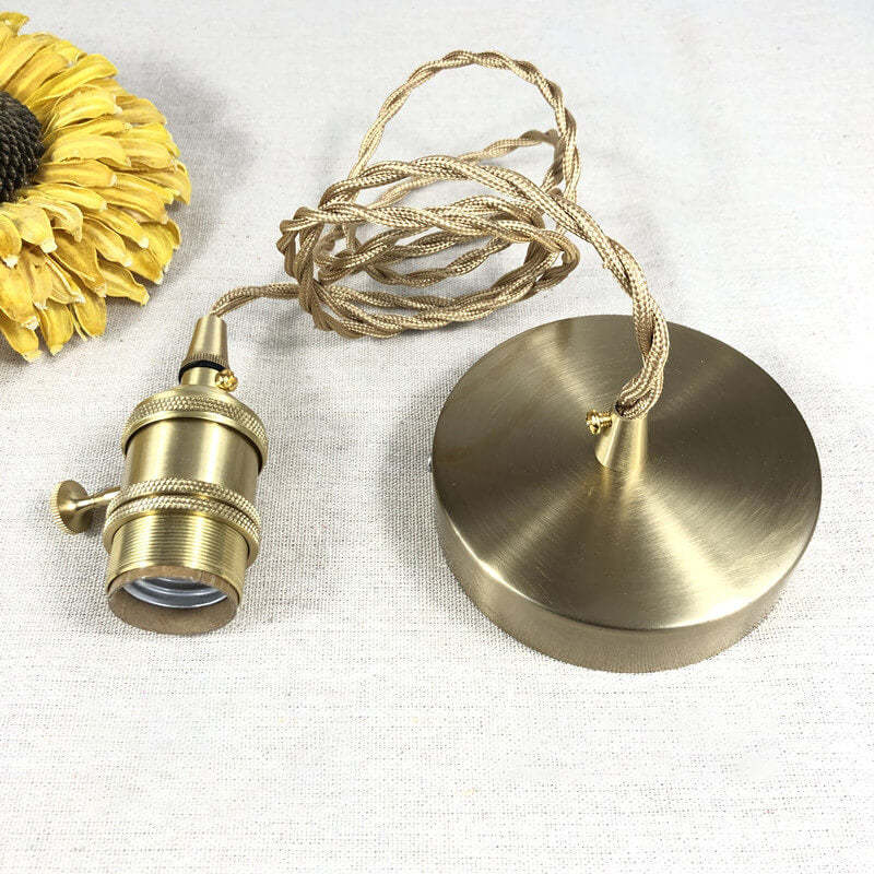 Nordic Japanese Ceramic Brass Oval Pendant Light