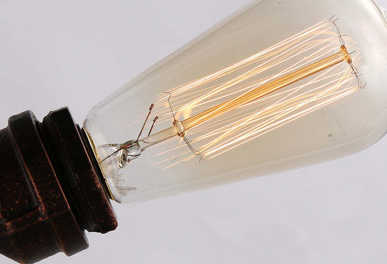 Industrial Iron Water Pipe 7-Light Chandelier