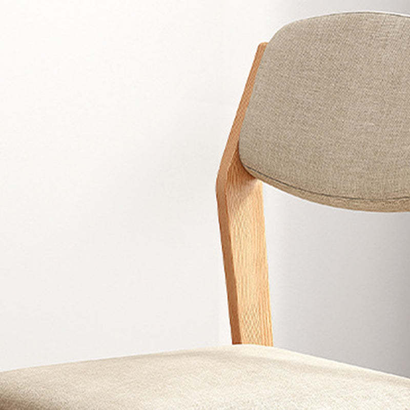 Minimalist Upholstered Fabric Wood Dining Chair