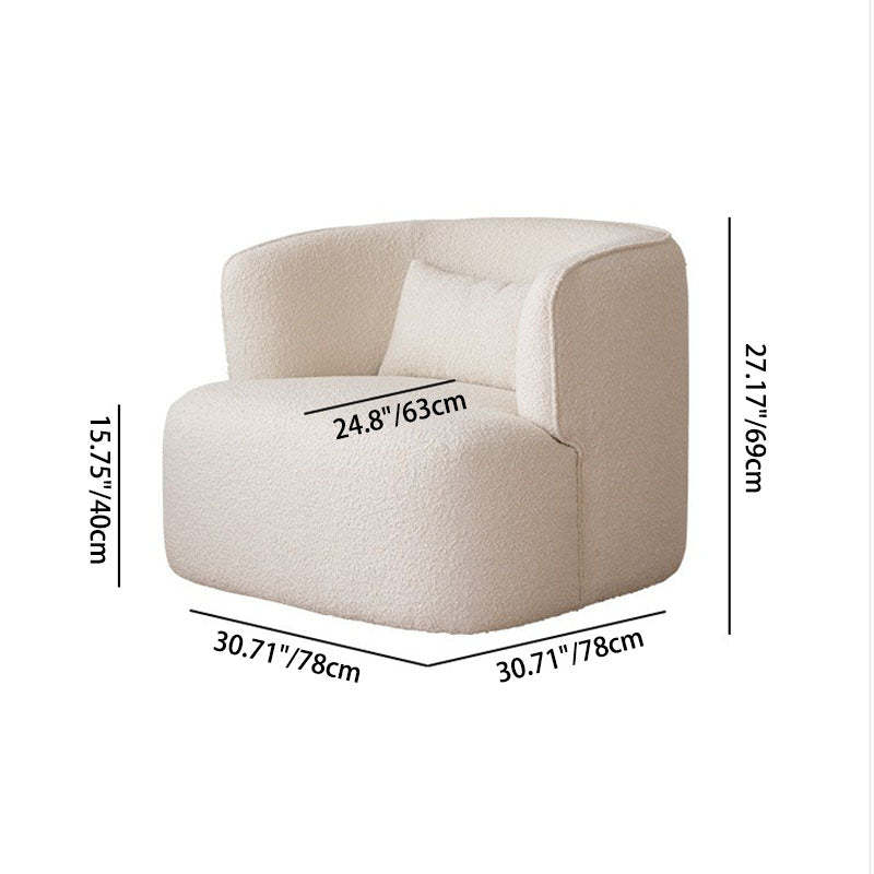 Nordic Lambswool Backrest Sofa