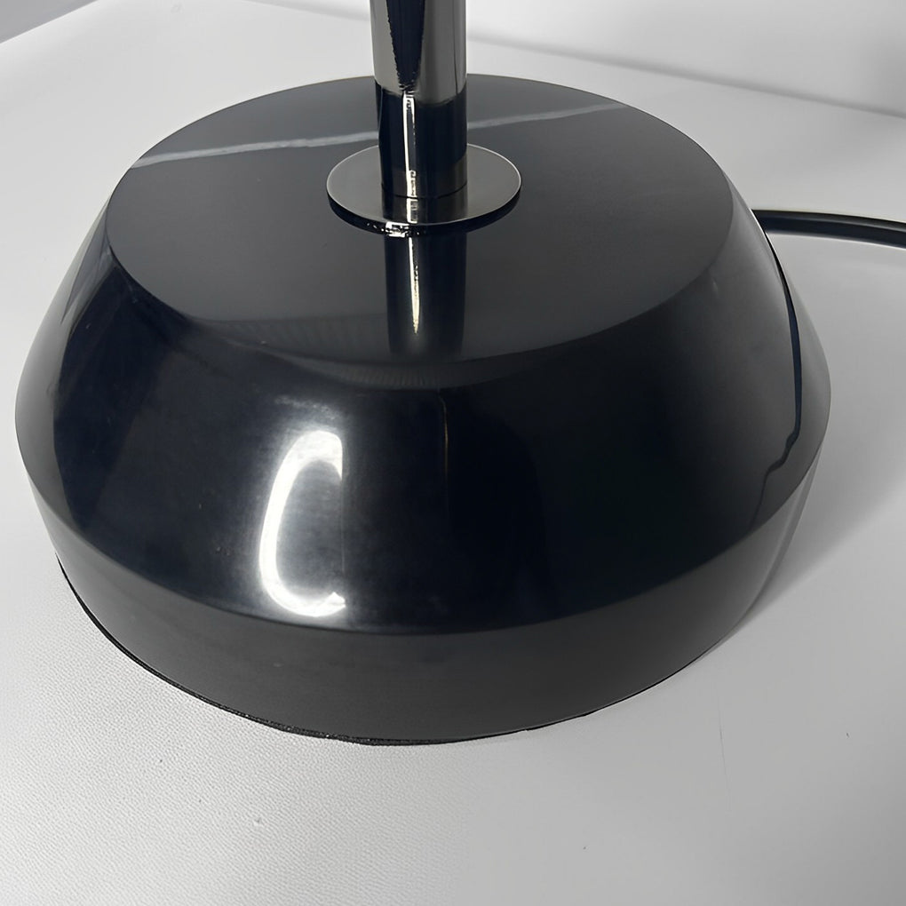 Ribbed Glass Bowl and Metal Italian Accent Table Lamps-Lighom