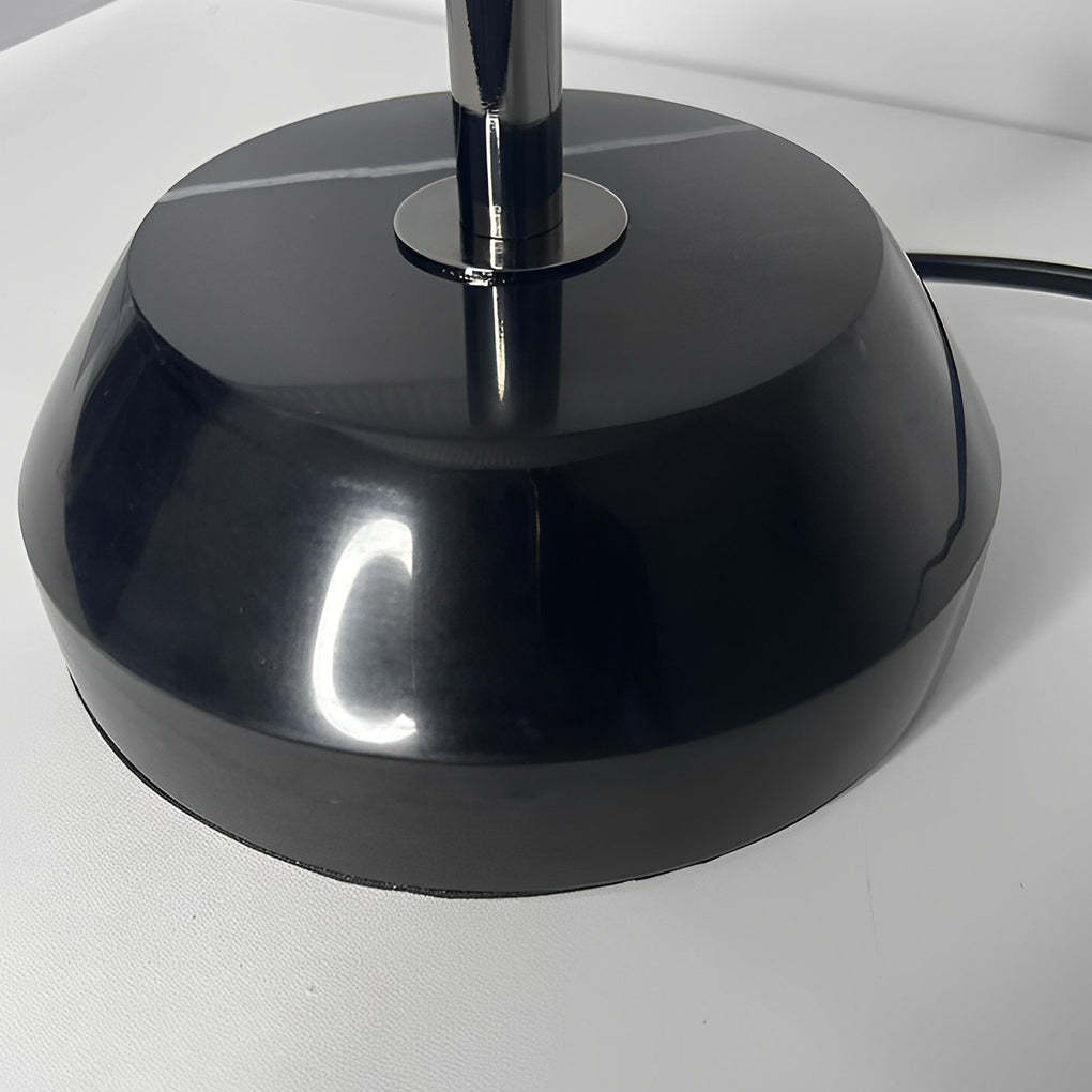 Ribbed Glass Bowl and Metal Italian Accent Table Lamps-Lighom