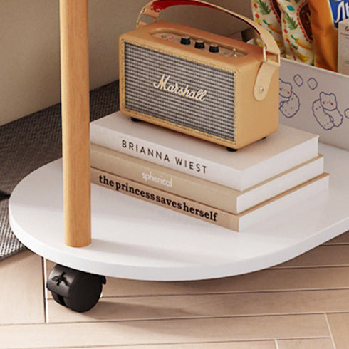 Minimalist Removable Oval Solid Wood End Table