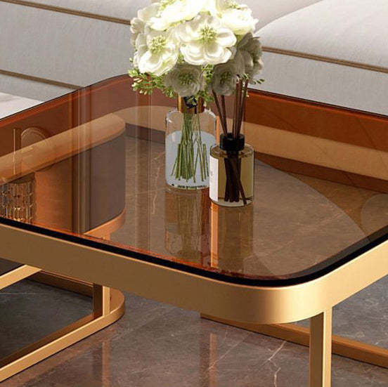 Luxury Square Glass Nesting Coffee Table
