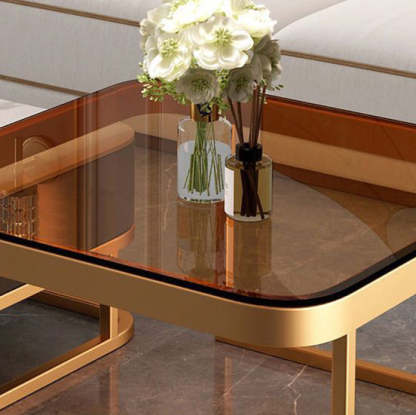 Luxury Square Glass Nesting Coffee Table