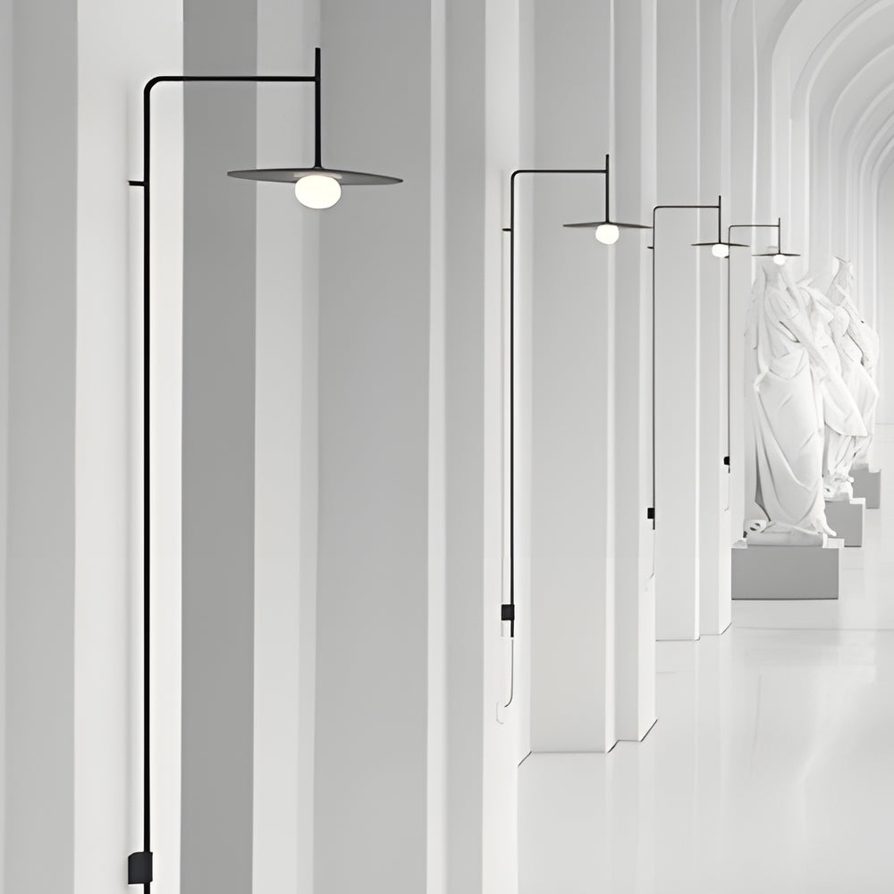 Minimalist Metal Long Pole Arm Tempo LED Wall Sconce-Lighom