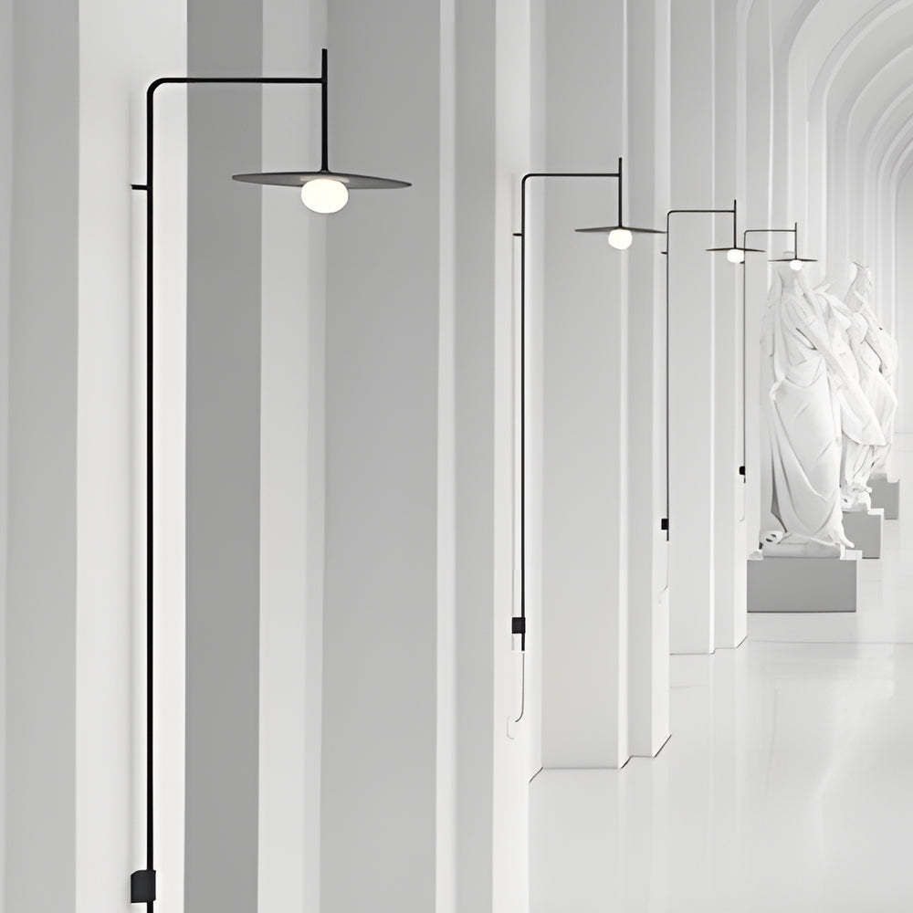 Minimalist Metal Long Pole Arm Tempo LED Wall Sconce-Lighom