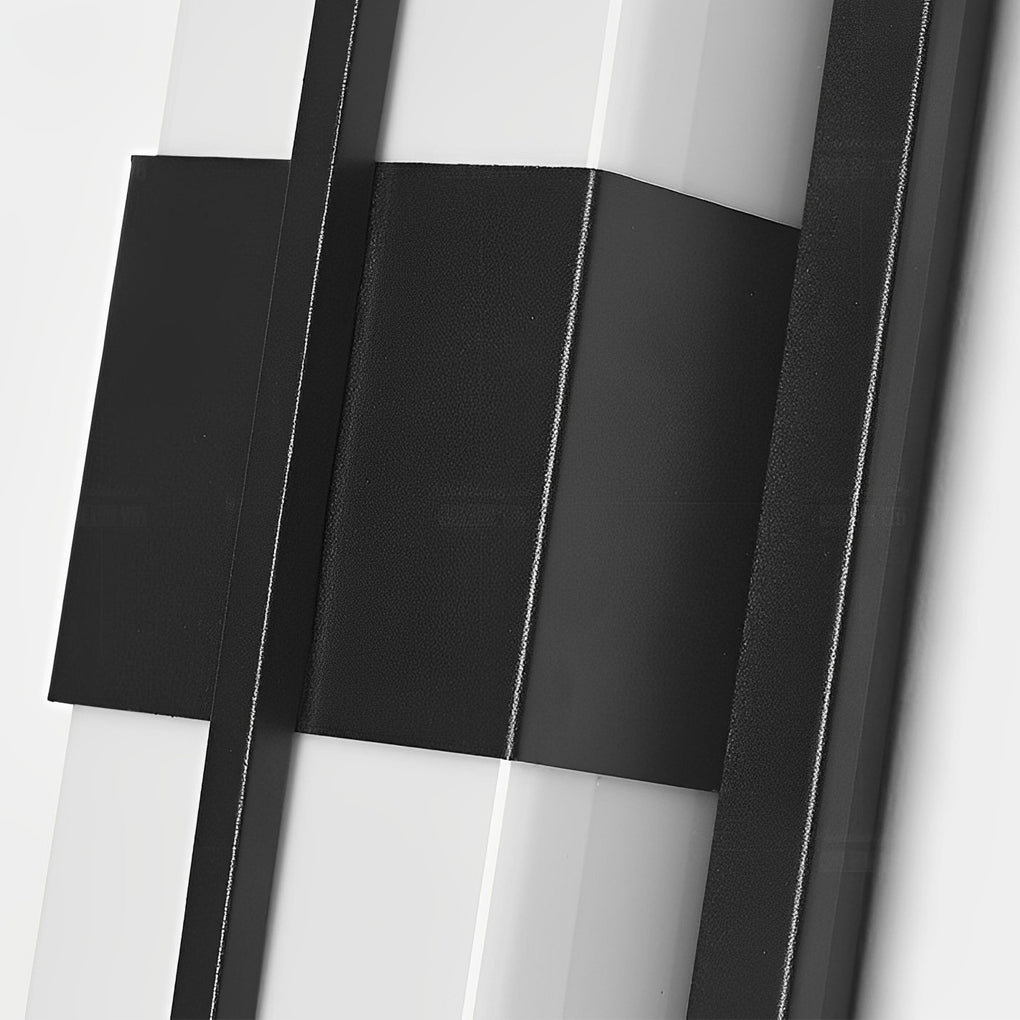 Creative Rectangular LED Waterproof Black Modern Outdoor Wall Lamp-Lighom