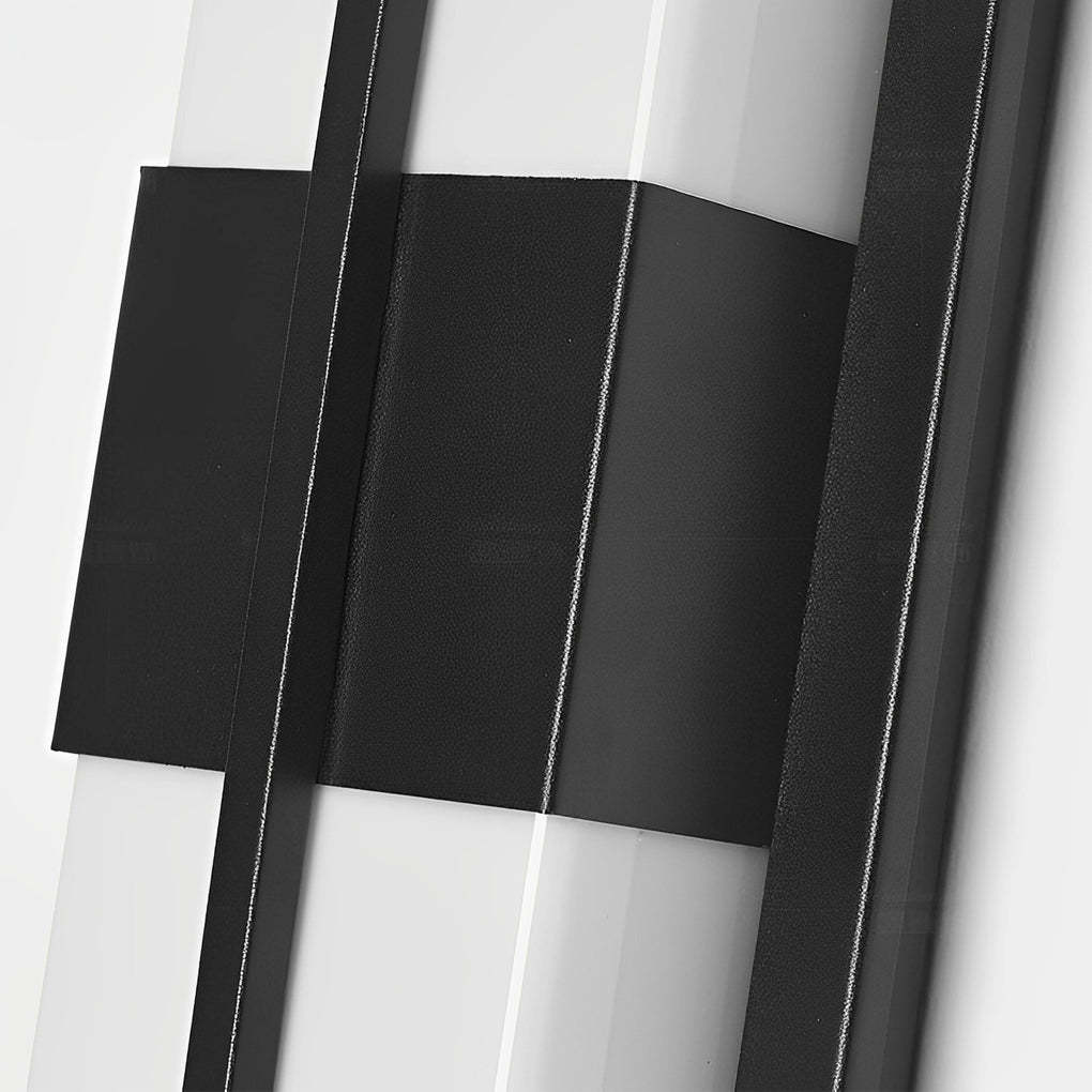 Creative Rectangular LED Waterproof Black Modern Outdoor Wall Lamp-Lighom