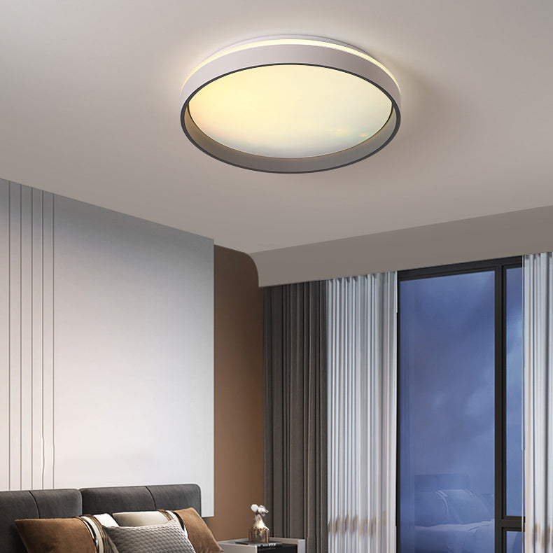 Minimalist round sky acrylic flush mount lighting — Small (12"H / Warm White (3000K) / 220V-240V (UK/AU)