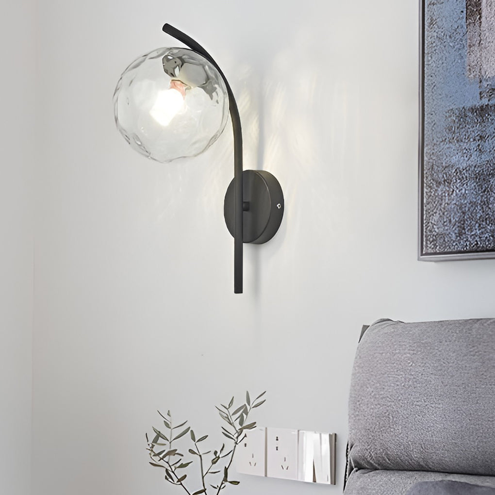Creative Glass Ball-shaped LED Nordic Plug in Wall Sconce Lighting-Lighom