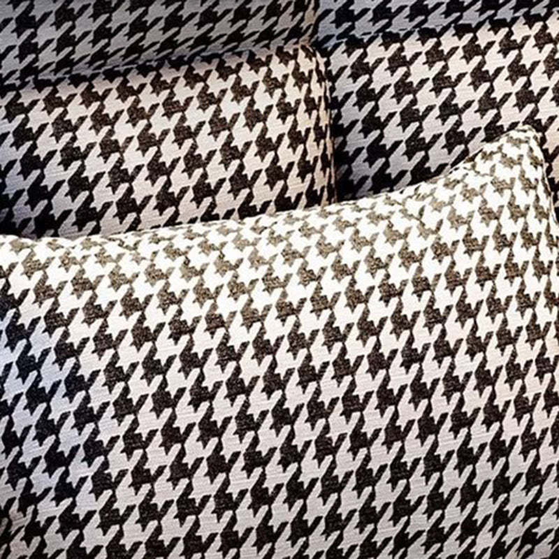 Houndstooth Flannel Tapered Leg Vanity Stool