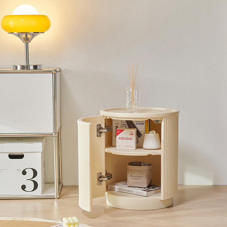 Minimalist Cylinder Plastic Nightstand