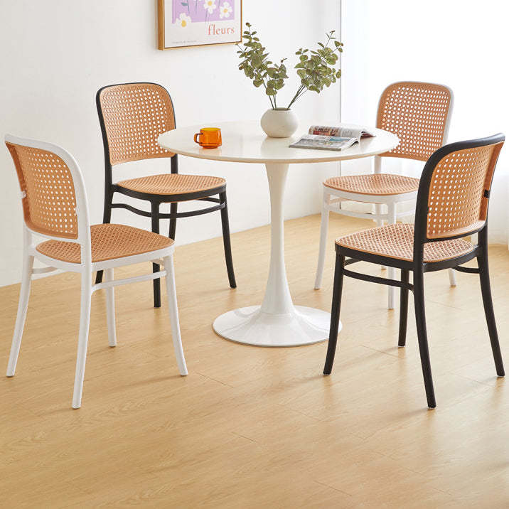 Minimalist Rattan Plastic Dining Chair