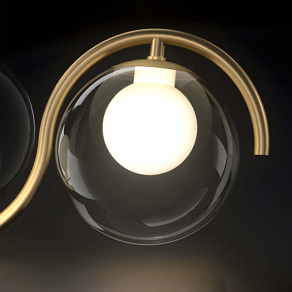 Wavy Linear Ball Glass Island Light