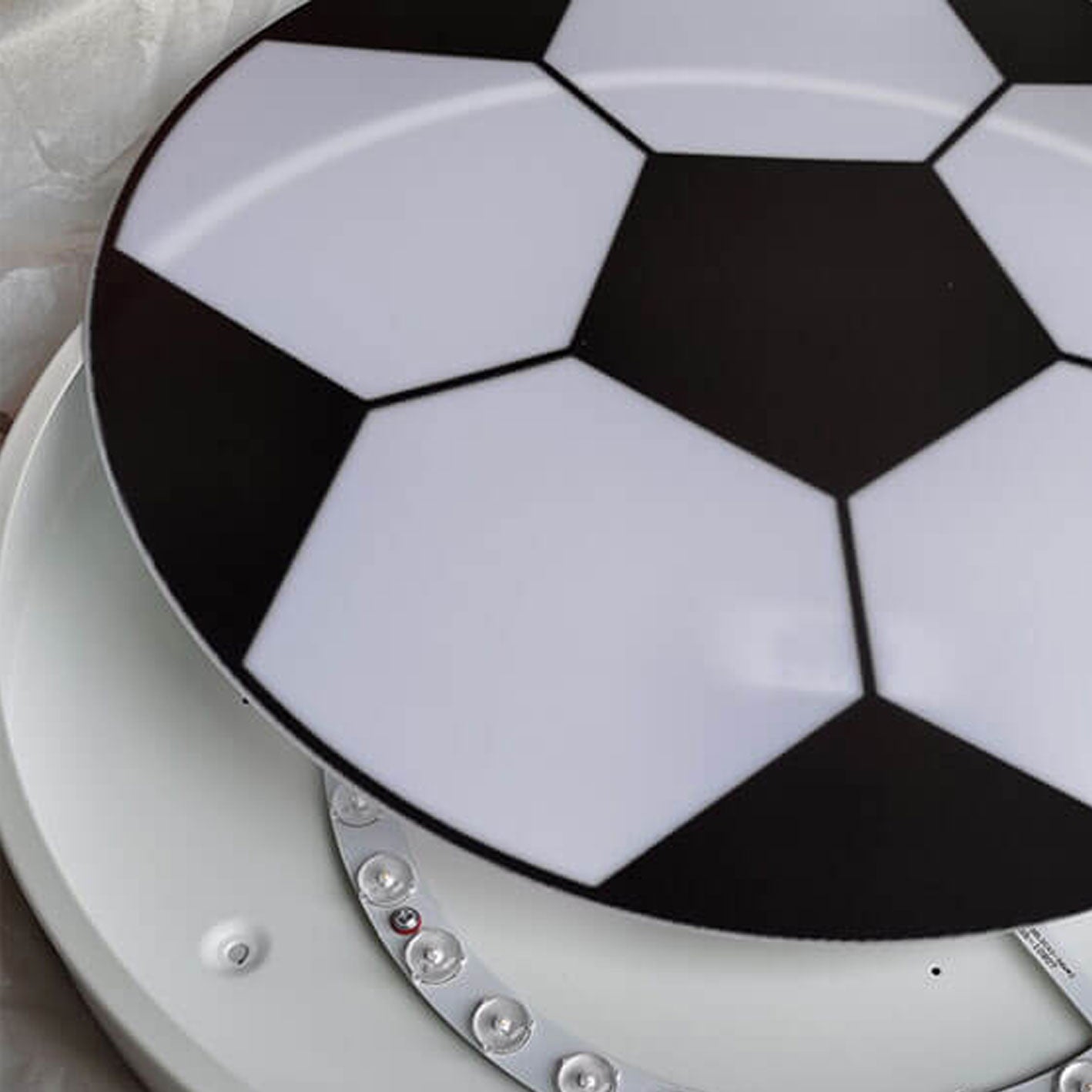 Cartoon Round Football LED Kids Flush Mount Light
