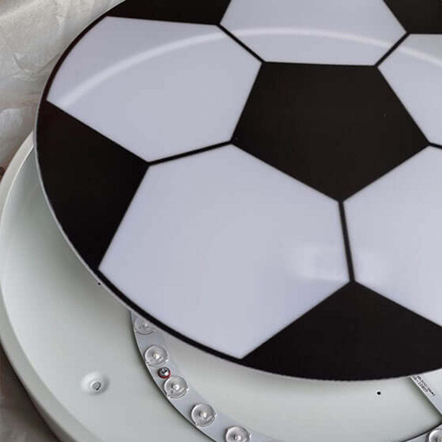 Cartoon Round Football LED Kids Flush Mount Light