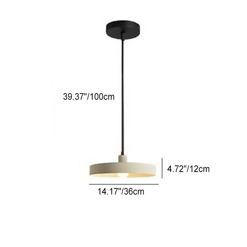 Minimalist Aluminum Disc Pendant Light