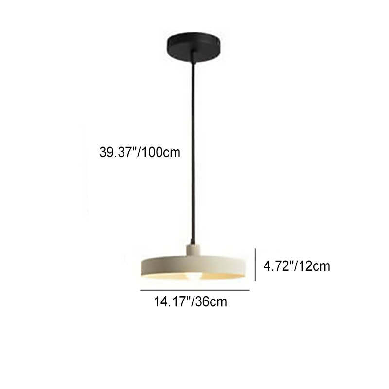 Minimalist Aluminum Disc Pendant Light