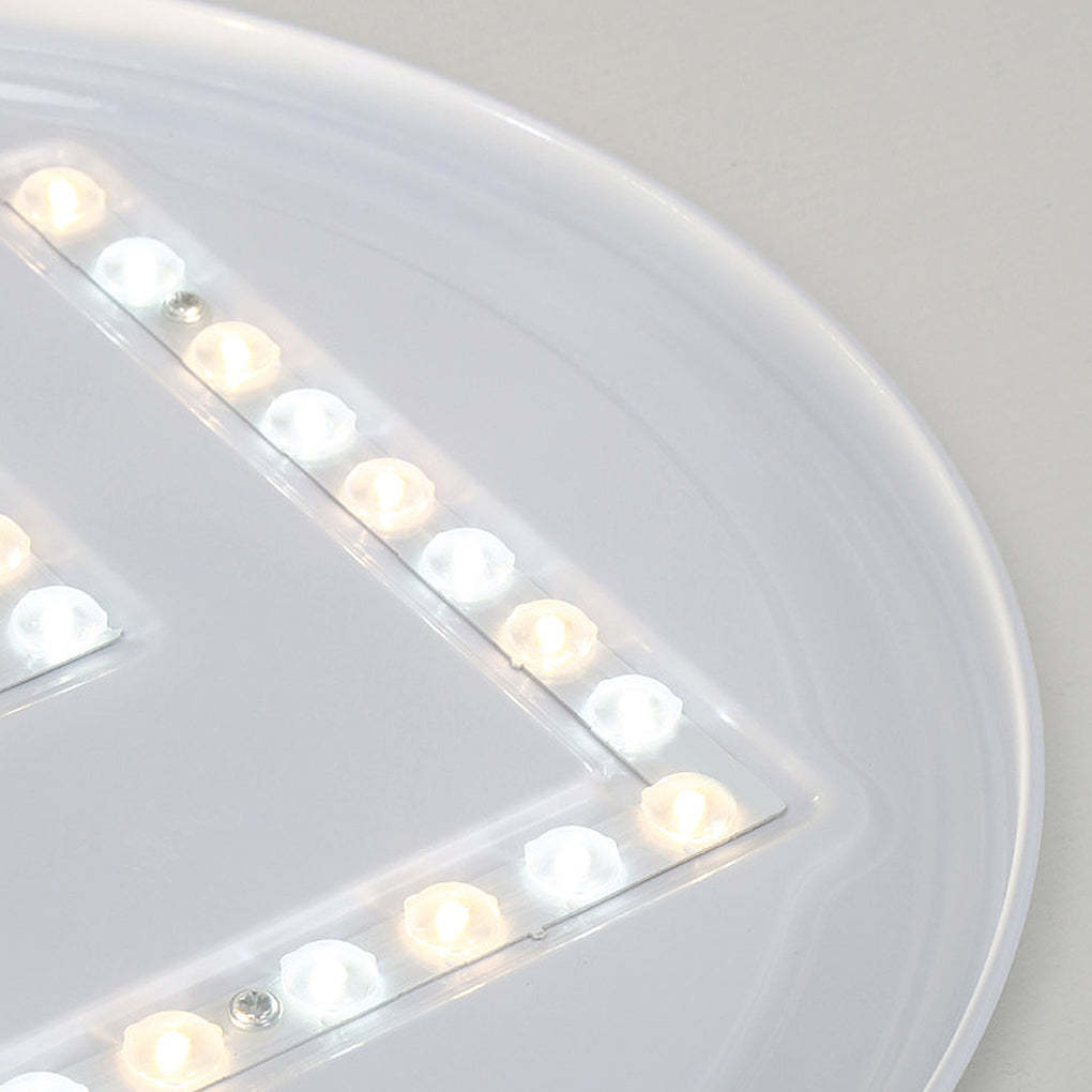Moon Dimmable LED Modern Flush Mount Light