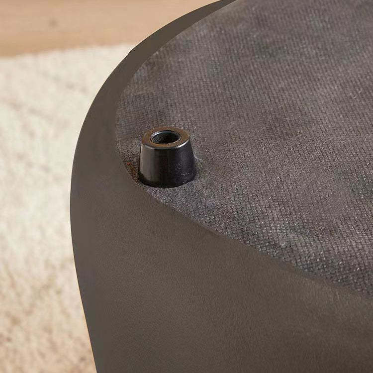 Contemporary Cylinder Fabric Pouf Stool