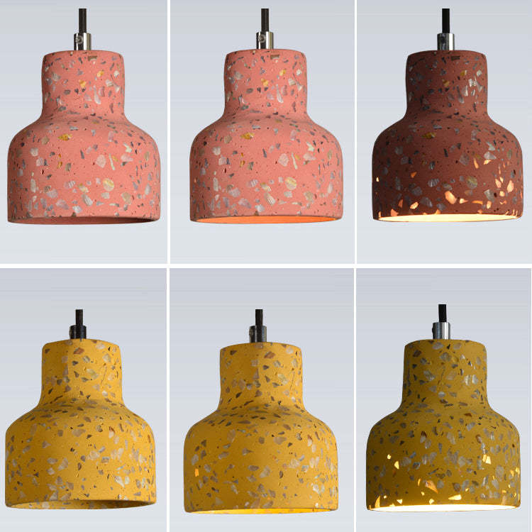 Scandinavian Round Terrazzo Jade Pendant Light